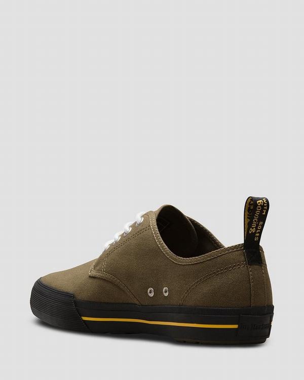 Dr Martens Dámské Tenisky Pressler Canvas Olivy Zelené, CZ-281349